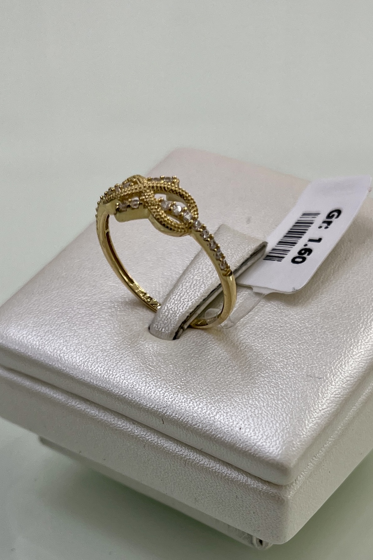 انگشتر طلا ۱۸ عیار نگین دار – مدل‌های زنانه گره بی نهایت – گالری طلای پارسین