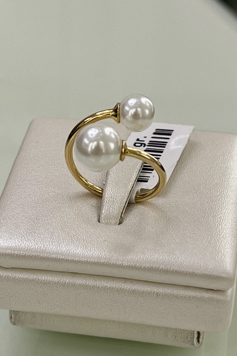 انگشتر طلا ۱۸ عیار – مدل‌های زنانه مروارید – گالری طلای پارسین