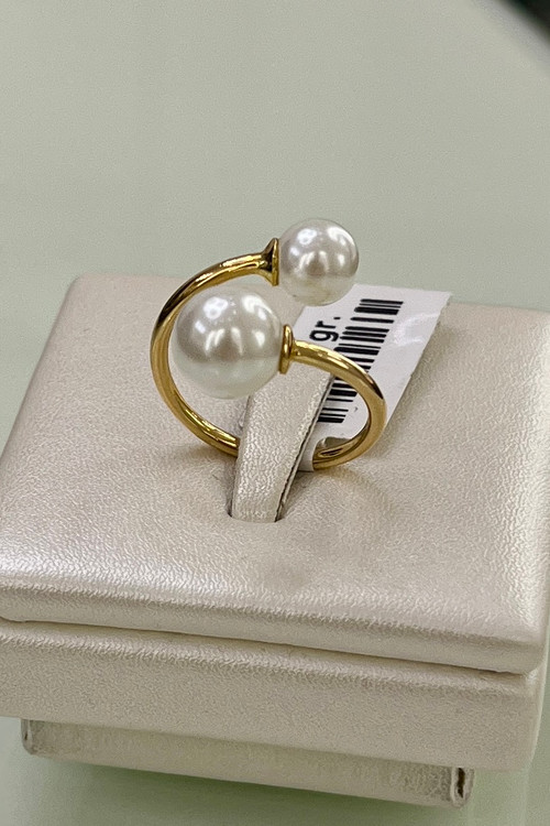 انگشتر طلا ۱۸ عیار – مدلهای زنانه مروارید – گالری طلای پارسین