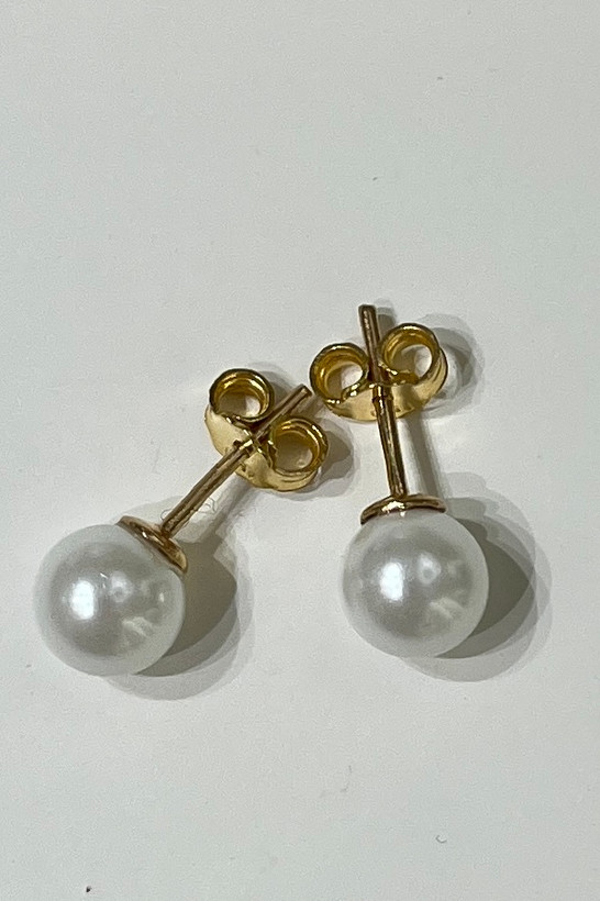 گوشواره طلا 18 عیار – مروارید – گالری پارسین