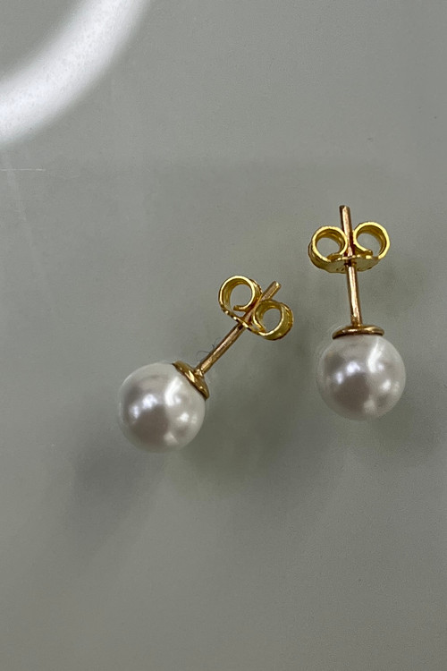 گوشواره طلا 18 عیار – مروارید – گالری پارسین