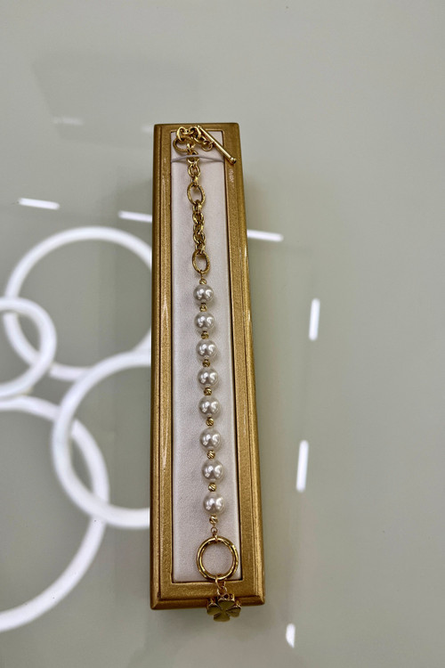 سرویس طلا کامل – گردنبند، گوشواره و دستبند مروارید – گالری پارسین