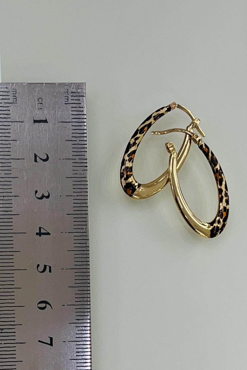 گوشواره طلا ظریف حلقه هالوی طرح دار  –  گالری پارسین