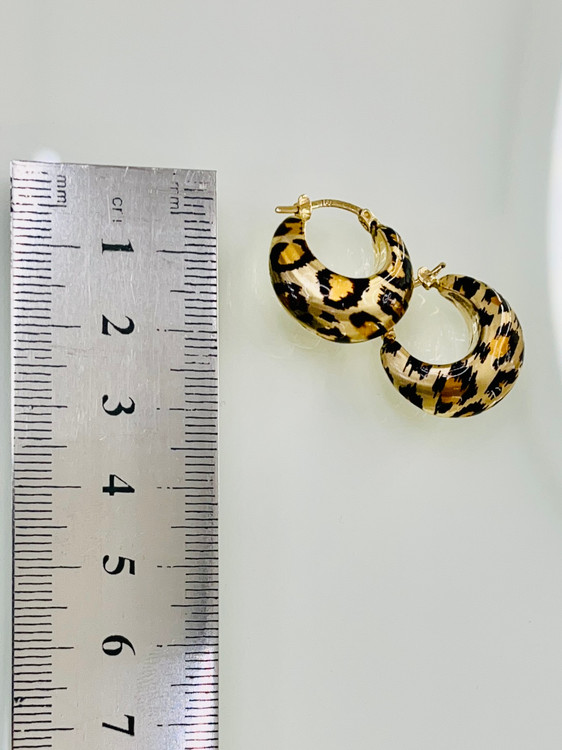 گوشواره طلا ظریف حلقه هالوی طرح دار – گالری پارسین