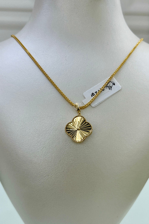 آویز گردنی طلا ۱۸ عیار ونکلیف سبک – مدلهای زنانه – گالری طلای پارسین