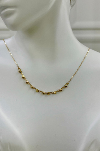 گردنبند طلا ۱۸ عیار مینیمال سبک – گالری طلای پارسین