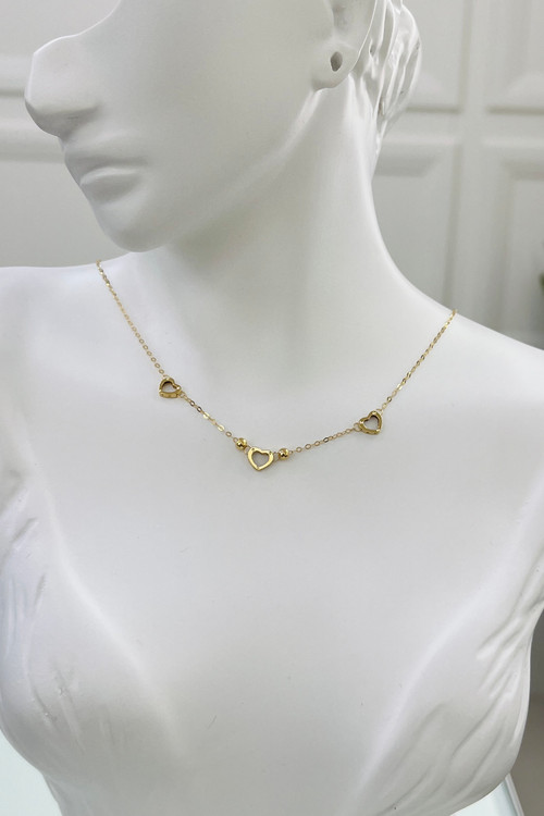 گردنبند طلا ۱۸ عیار مینیمال سبک – گالری طلای پارسین