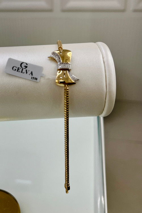 سرویس طلا کامل پاپیون لوکس – گردنبند، گوشواره و دستبند – گالری پارسین