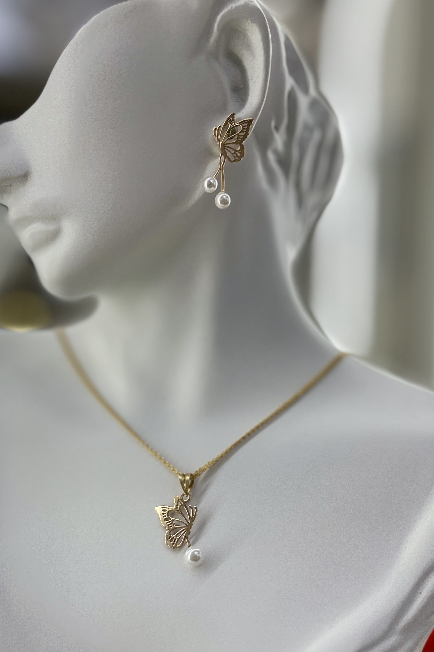 نیم‌ست طلا ظریف سبک مروارید – محبوب‌ترین مدل‌ها در گالری پارسین