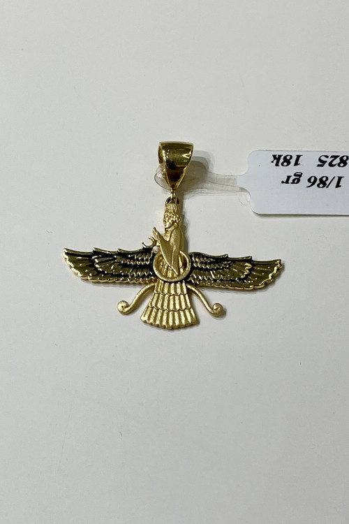 آویز گردنی طلا زنانه و مردانه فروهر – گالری طلای پارسین