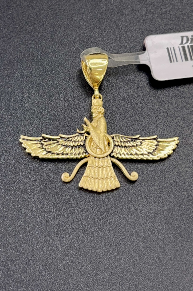 آویز گردنی طلا زنانه و مردانه فروهر – گالری طلای پارسین