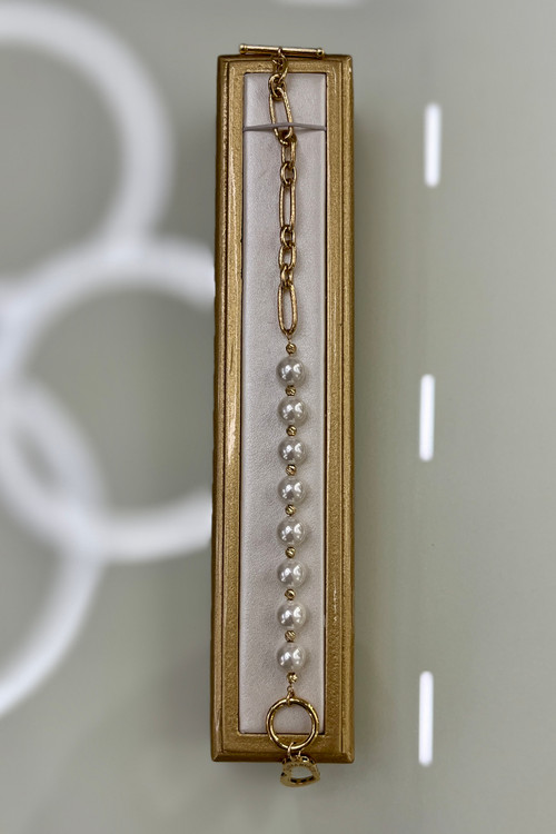 سرویس طلا کامل – گردنبند، گوشواره و دستبند مروارید – گالری پارسین