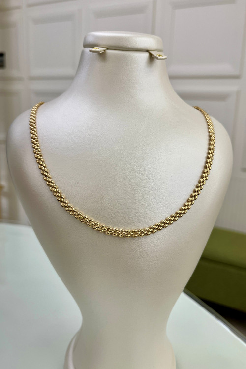 گردنبند طلا ۱۸ عیار رولکس سبک – گالری طلای پارسین