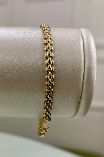 دستبند طلا ۱۸ عیار رولکس سبک – گالری طلای پارسین