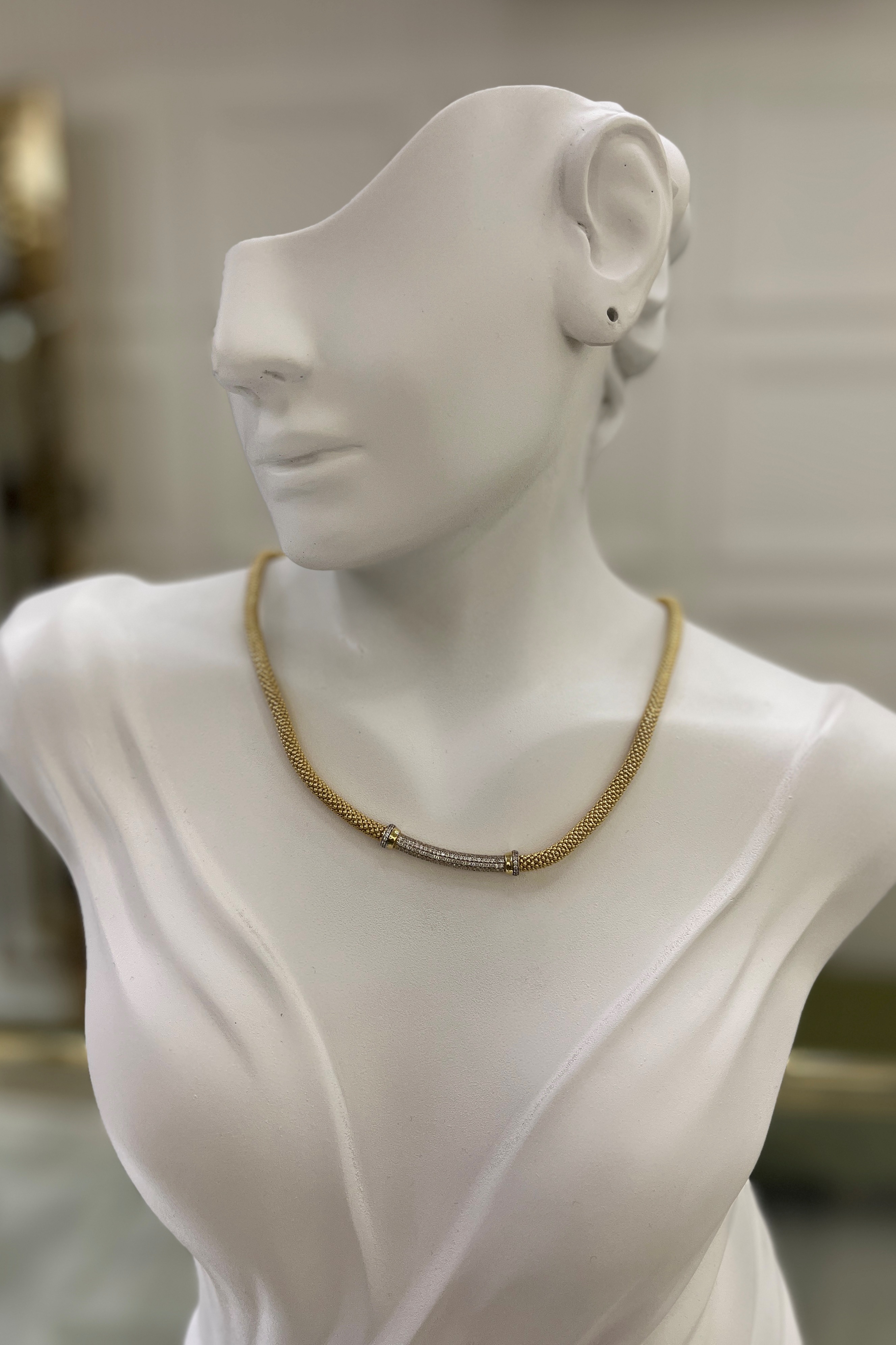 گردنبند طلا زنانه جسیکا کم اجرت – گالری طلای پارسین