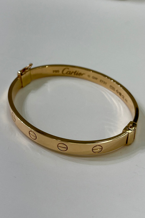 دستبند طلا زنانه لاو کارتیه کم اجرت – گالری طلای پارسین