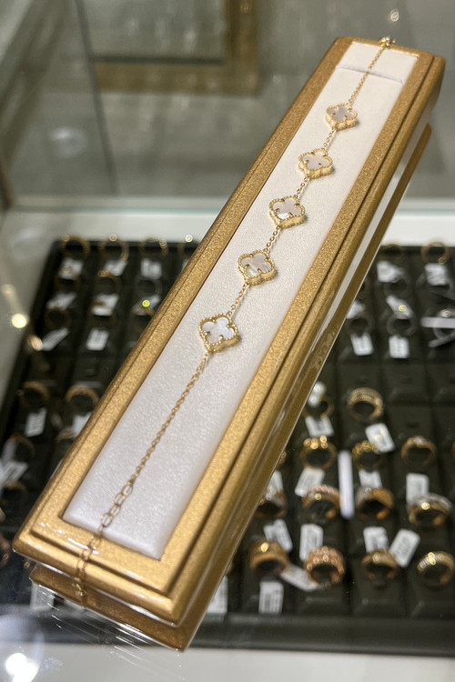 دستبند طلا زنانه ونکلیف – گالری طلای پارسین