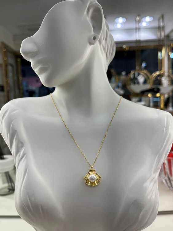 گردنبند طلا ۱۸ عیار صدف – گالری طلای پارسین