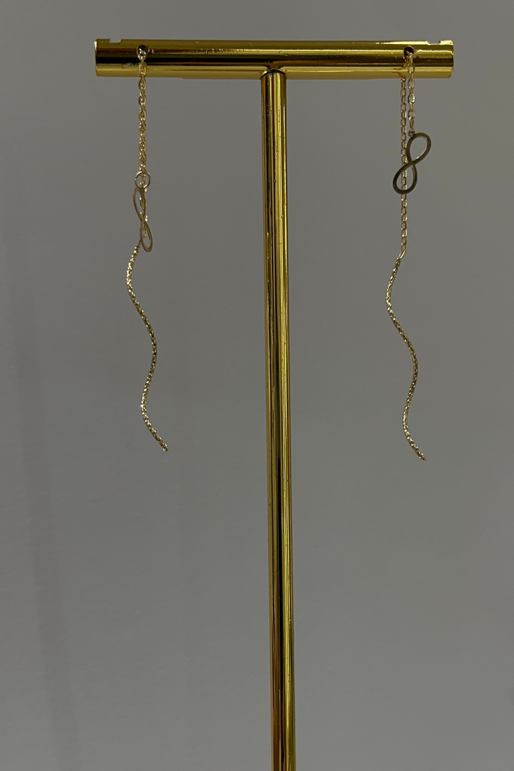 گوشواره طلا ظریف وزن 1.210 گرم - گوشواره طلا کرلی –  گالری پارسین