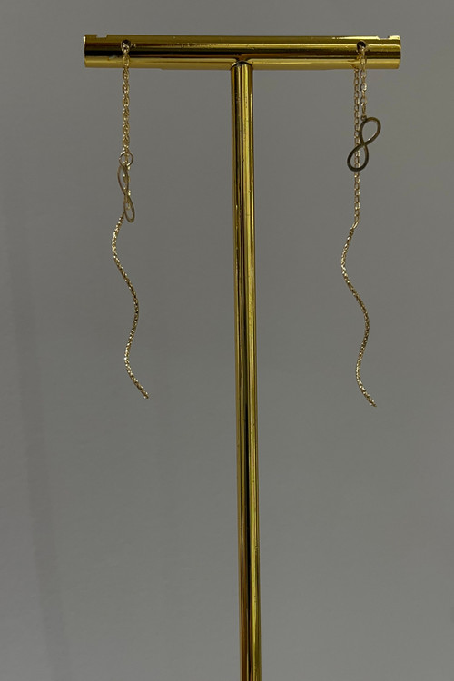 گوشواره طلا ظریف وزن 1.210 گرم - گوشواره طلا کرلی – گالری پارسین