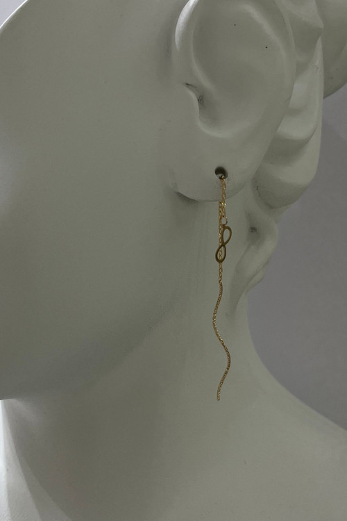 گوشواره طلا ظریف وزن 1.210 گرم - گوشواره طلا کرلی – گالری پارسین